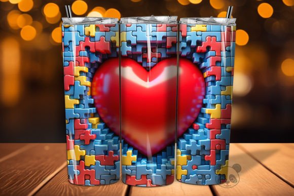 Autism 3D Tumbler Wrap Sublimation: A Creative and Practical Solution
