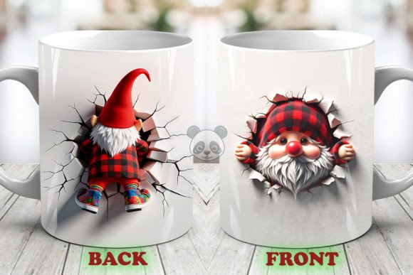 Both Side Valentine Gnome 3D Mug Wrap: A Unique and Versatile Design for Creative Projects