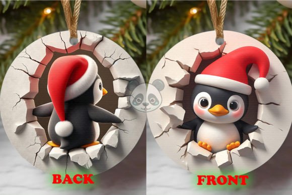 Bringing Holiday Cheer to Life with a Cute Penguin 3D Christmas Ornament Design
