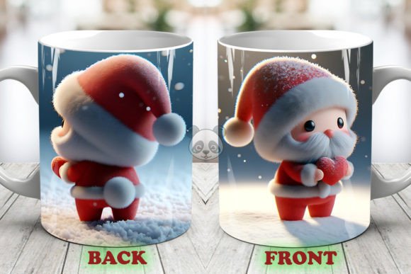Bringing Holiday Magic to Life with a Cute Santa Claus 3D Christmas Mug Wrap