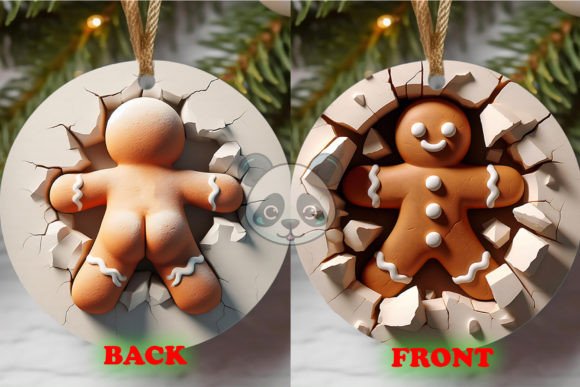 Crafting Holiday Magic with a Set of 2 Gingerbread Man 3D Ornaments