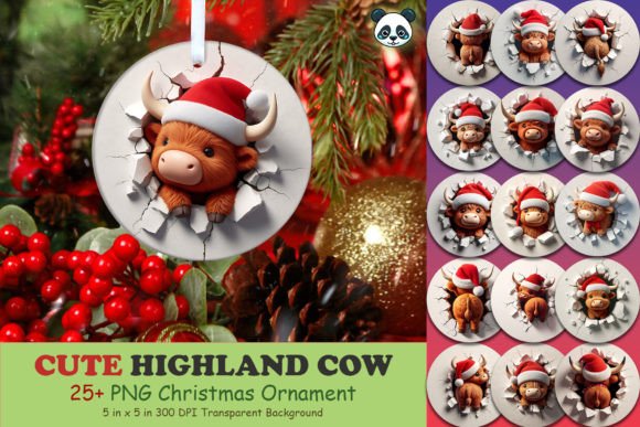 Creating Festive Magic with the Highland Cow 3D X-mas Ornament Bundle