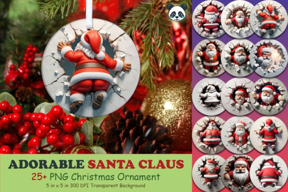 Cute Santa 3D Christmas Ornament Bundle Guide