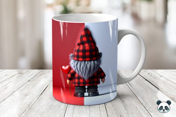 Cute Valentine Gnome 3D Mug Wrap: A Unique and Thoughtful Gift Idea