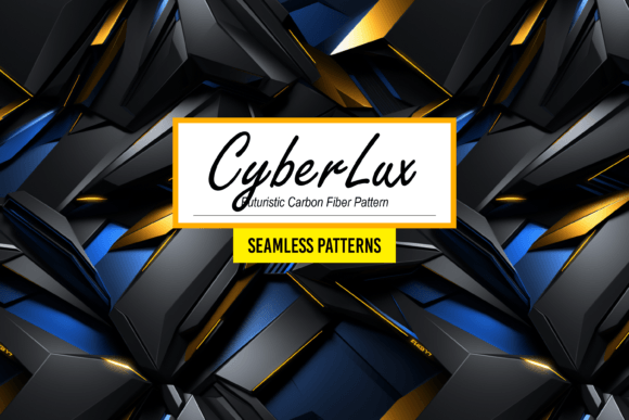 CyberLux Futuristic Carbon Warp Pattern