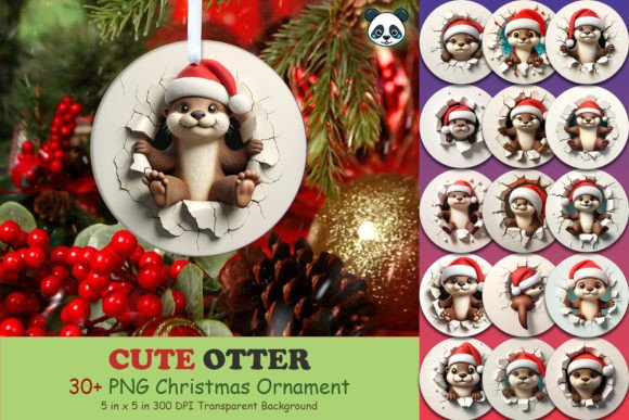 Elevating Holiday Craftsmanship with the Cute Otter 3D Christmas Ornament Bundle