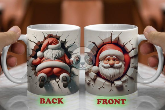 Elevating Holiday Merchandise with the Santa Claus Break Through 3D Mug Wrap