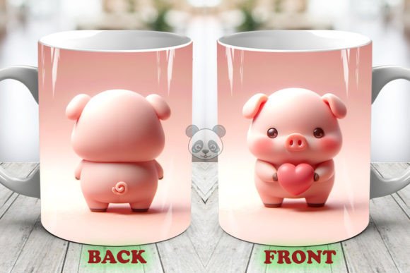 Evaluating the Cute Pig 3D Valentine Mug Wrap for Professional Sublimation