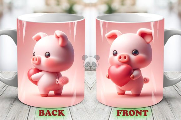 Evaluating the Valentine Pig 3D Mug Wrap for Sublimation Projects