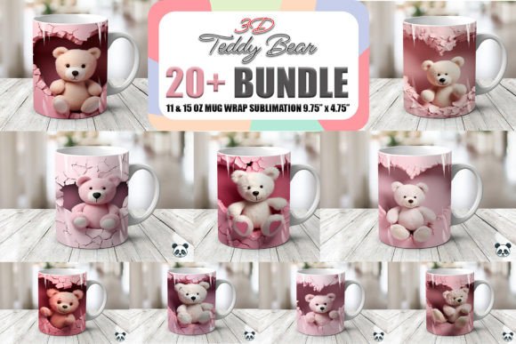 Mastering the Teddy Bear 3D Valentine Mug Wrap Bundle for Professional Sublimation Results
