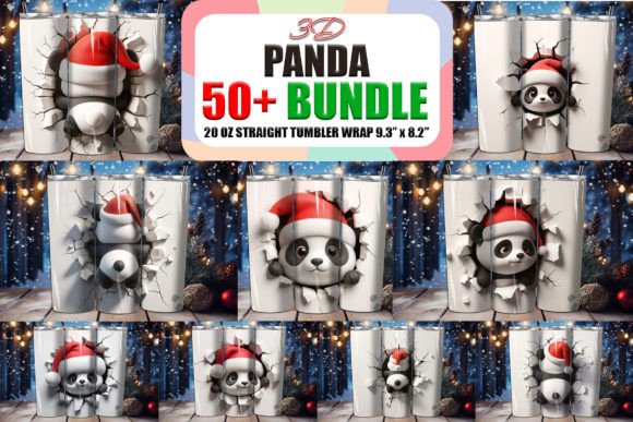Panda 3D Christmas Tumbler Wrap Bundle Guide