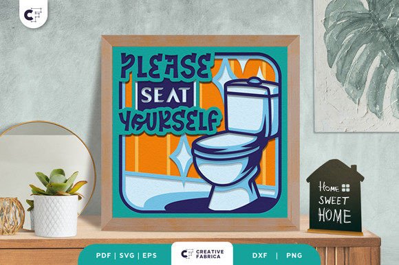Please Seat Yourself 3D Paper Cut SVG