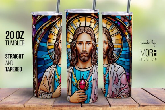 Stained Glass Jesus Christ Tumbler 2 Design Guide