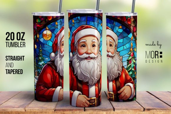 Stained Glass Santa Tumbler Wrap Guide