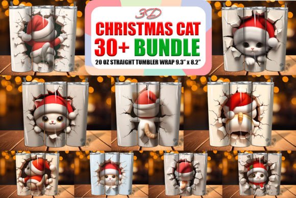 Streamlining Holiday Production with the Christmas Cat 3D Tumbler Wrap Bundle