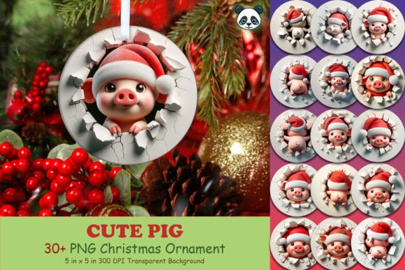 Unleashing Holiday Creativity: The Ultimate Guide to 3D Pig Christmas Ornament Sublimation Designs