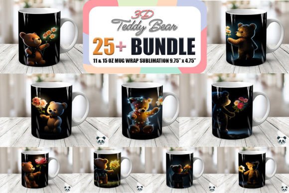 Unlocking Creativity with the Teddy Bear Flower 3D Mug Wrap Bundle