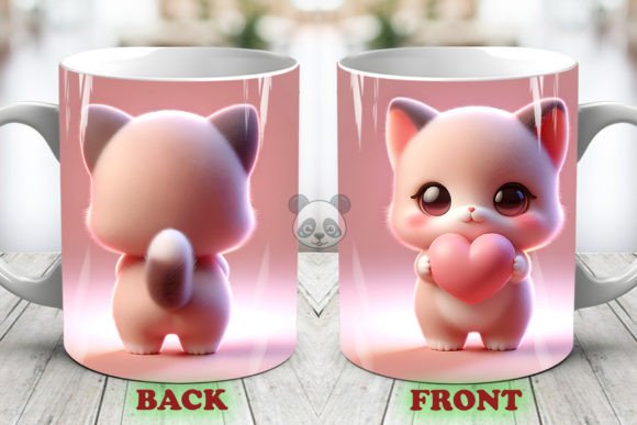 Valentine Cat 3D Mug Wrap: Creative Guide