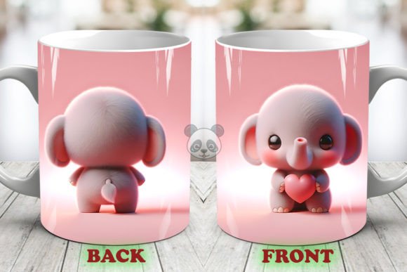 Valentine Elephant 3D Mug Wrap Both Side: A Creative Solution for Seasonal Gifting
